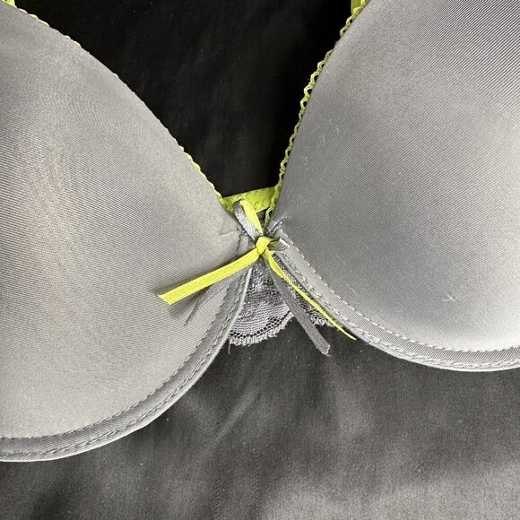 Angelina Grey Green Bra Silky Lace Detail Convertible Removable AdjustableStraps - Picture 4 of 11